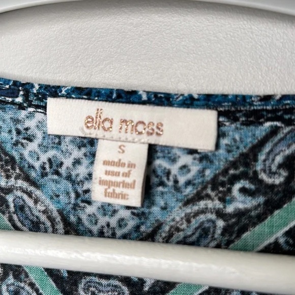 Ella Moss Green and Blue Button Down ¾ Sleeve Romper - Picture 8 of 13